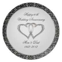 60th Wedding Anniversary Plate