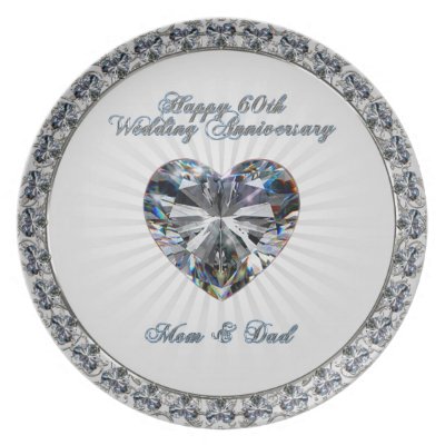 60th Wedding Anniversary Plate