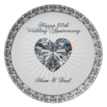 60th Wedding Anniversary Plate