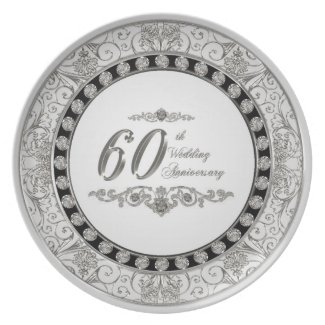 60th Wedding Anniversary Plate