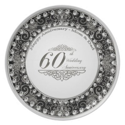 60th Wedding Anniversary Plate