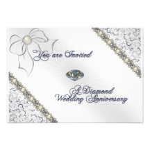 60th Wedding Anniversary RSVP Card Personalized Announcement