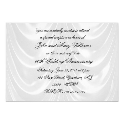 60th Wedding Anniversary RSVP Invitation Card