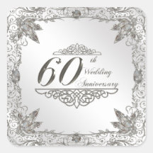 60th Wedding Anniversary Stickers