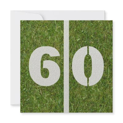 60th Yard Birthday Invitation by TheLittleCardShop