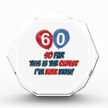 60th year old birthday gift award