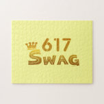 617 Area Code Swag Jigsaw Puzzle