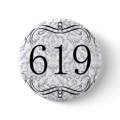 619 Area Code Pins by