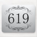 619 Area Code mousepads