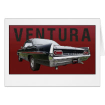 61 Pontiac Ventura Rear View note card. cards
