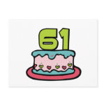 61 Year Old Birthday Cake Postcard