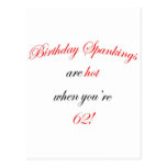 62 Birthday Spanking Postcard