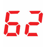 62 sixty-two red alarm clock digital number t-shirts