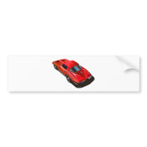 63 Split Window Red Bumper Stickers