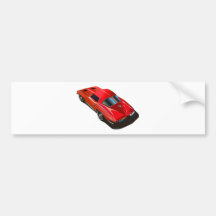 63 Split Window Red Bumper Stickers