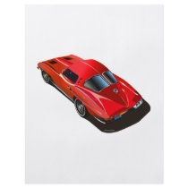 63 Split Window Red Personalized Flyer