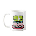 63 Year Old Birthday Cake mugs