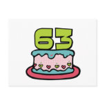 63 Year Old Birthday Cake Postcard
