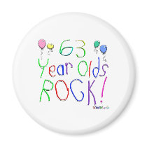 63 Year Olds Rock! Magnet by TShirtDotCom 63 Year Olds Rock! Magnet
