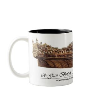 64-Gun-British Ship Hull Mug mug