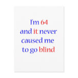 64 never gone blind postcard