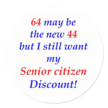 64 Senior Citizen Sticker