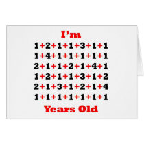64 Years old Blk Red Greeting Card