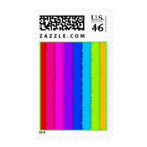 64B RAINBOW STRIPES COLORFUL NEON GRAPHICS BACKGRO POSTAGE