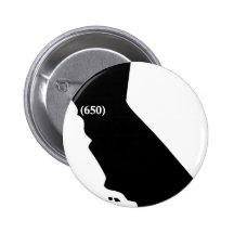 650 Area Code Tshirt, Bay Area, California Button