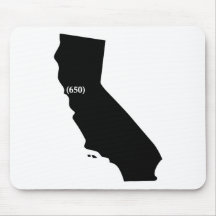 650 Area Code Tshirt, Bay Area, California Mousepad