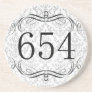 654 Area Code Drink Coaster
