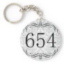 654 Area Code Keychains