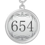 654 Area Code Personalized Necklace
