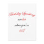 65 Birthday Spanking Postcards