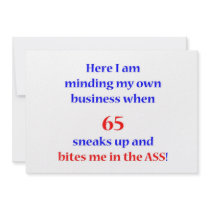 65 Bites me Personalized Invitations