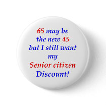 65 Senior Citizen Button