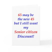 65 Senior Citizen Greeting Card