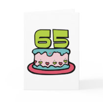 65 Year Old Birthday Cake Card