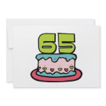 65 Year Old Birthday Cake Personalized Announcement