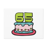 65 Year Old Birthday Cake Postcards