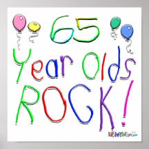 65 Year Olds Rock ! Poster