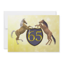 65 years old birthday party rearing horses invites