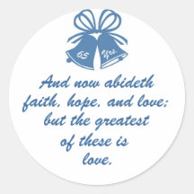 65 Years Wedding Anniversary Round Sticker