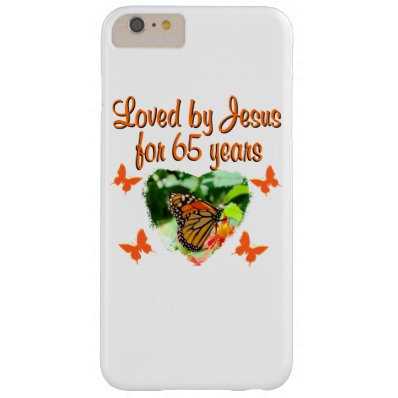 65TH BIRTHDAY BUTTERFLY BARELY THERE iPhone 6 PLUS CASE