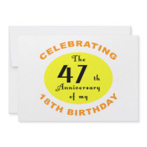 65th Birthday Gag Gift Personalized Invitations