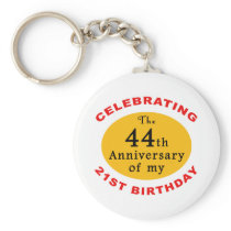 65th Birthday Gag Gifts Keychain