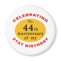 65th Birthday Gag Gifts Magnets