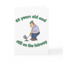 65th Birthday Golfer Gag Gift Card