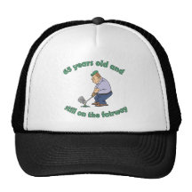 65th Birthday Golfer Gag Gift Mesh Hats