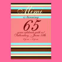 65th birthday Invitation invitations
